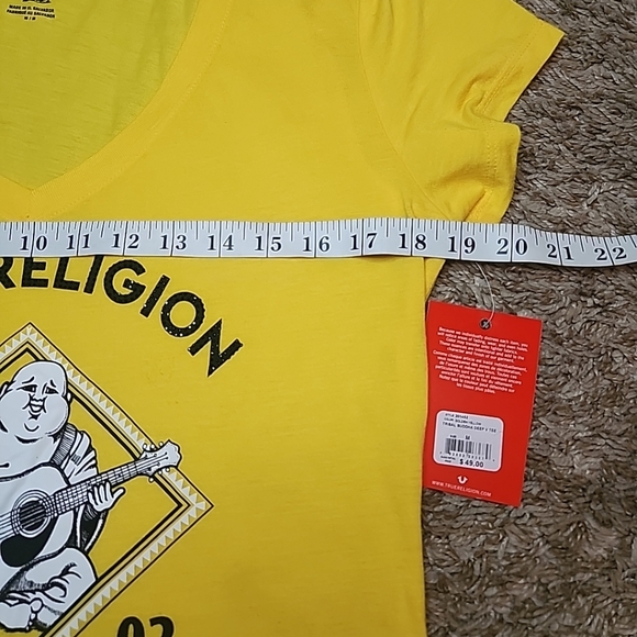 True Religion Tribal Buddha Deep V Tee World Tour 2002 Los Angeles Sz M - Picture 6 of 9